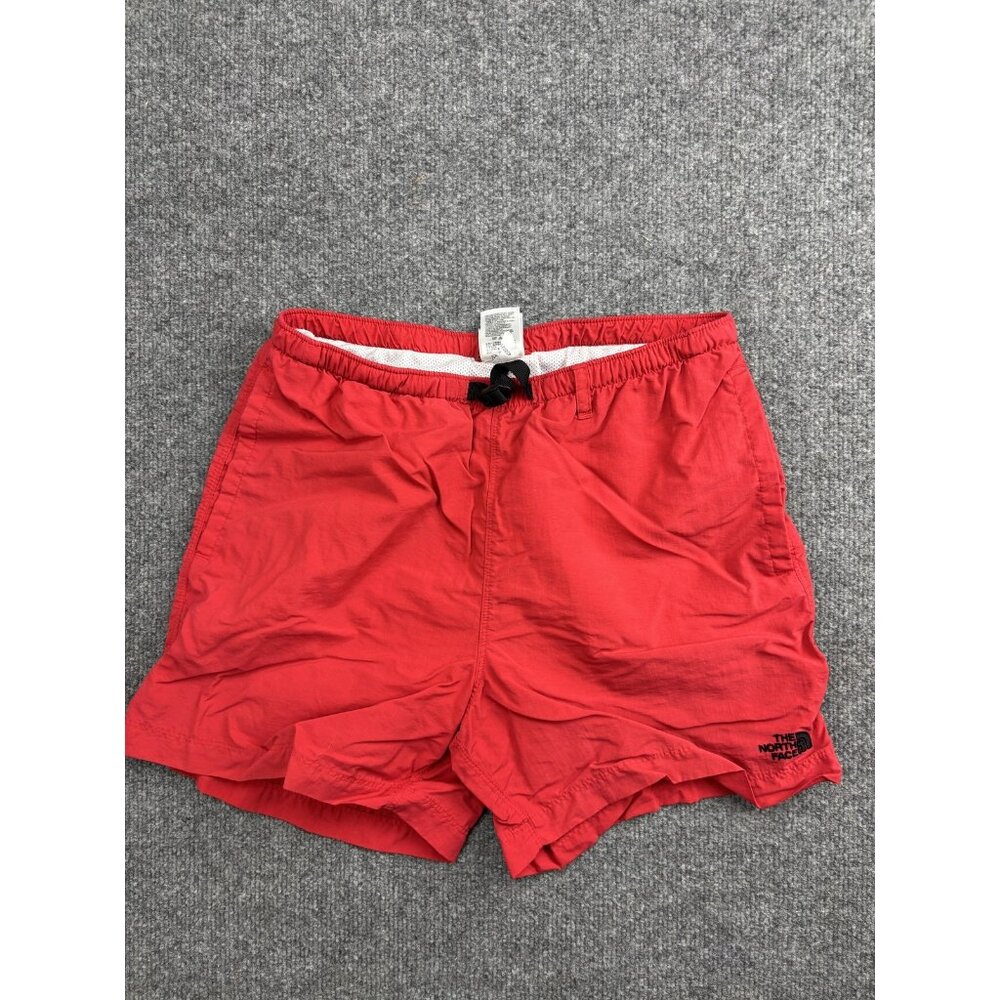 The North Face Swim Shorts Womens Small Red Nylon Lined Drawstring Logo